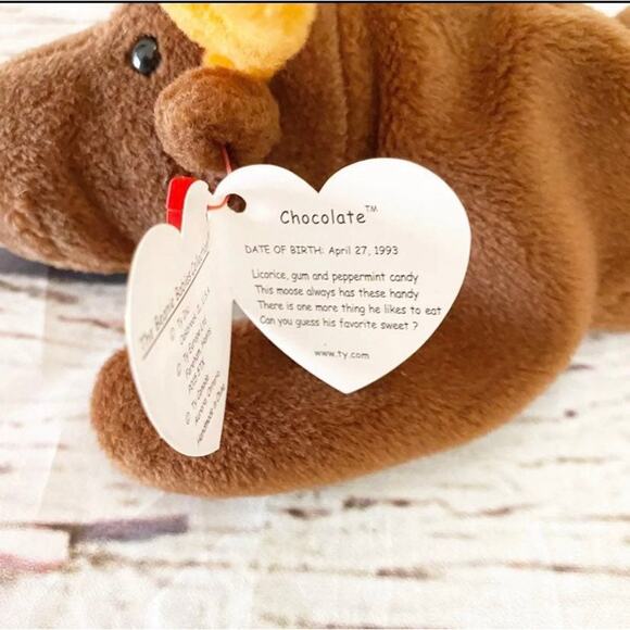TY BEANIE BABIES Vintage 1993 Chocolate the Moose - Picture 4 of 4